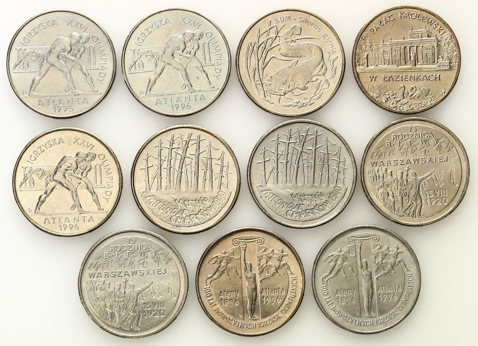III RP. 2 złote 1995, zestaw 11 monet - DUŻY ZESTAW
